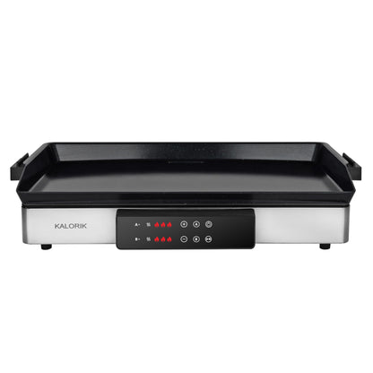 Kalorik Electric Griddle & Double Burner Cooktop MAXX Series 2-in-1 Cooker 22-Inch Cooking Surface 500F Max Temperature Teppanyaki Griddle Plate, 1800-Watts, Stainless Steel