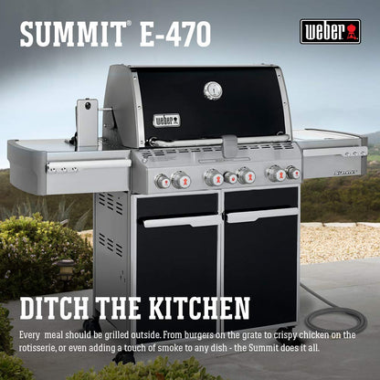 Weber Summit E-470 4-Burner Natural Gas Grill, Black