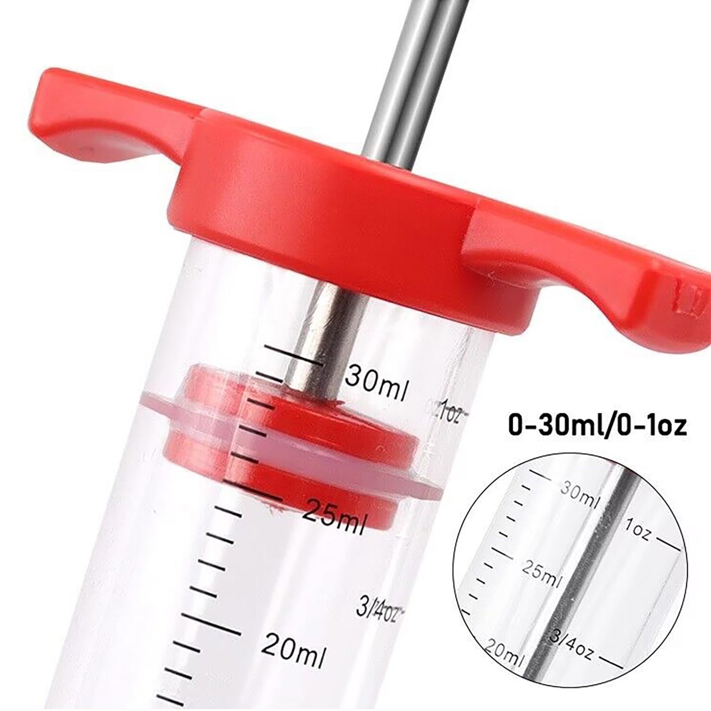 meizhouer 5 Stainless Steel Needles Spice Syringe Set BBQ Meat Flavor Injector Kithen Cooking Sauce Marinade Syringe Accessories