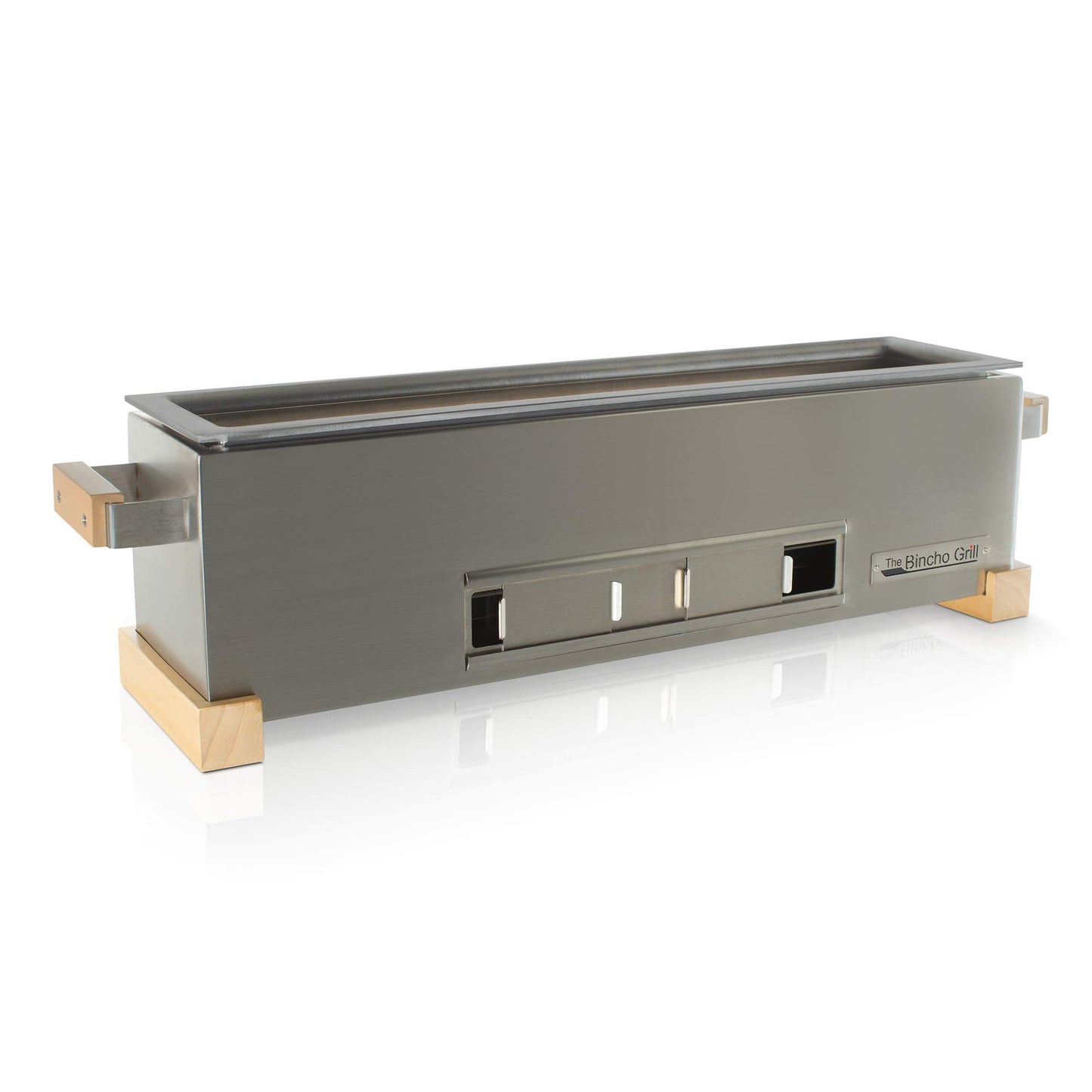 The Bincho Grill GR610S – 24" Tabletop Yakitori Grill – Japanese Style Charcoal Robata BBQ – Binchotan Grill for Authentic Japanese Grilling – Made from Durable Stainless Steel