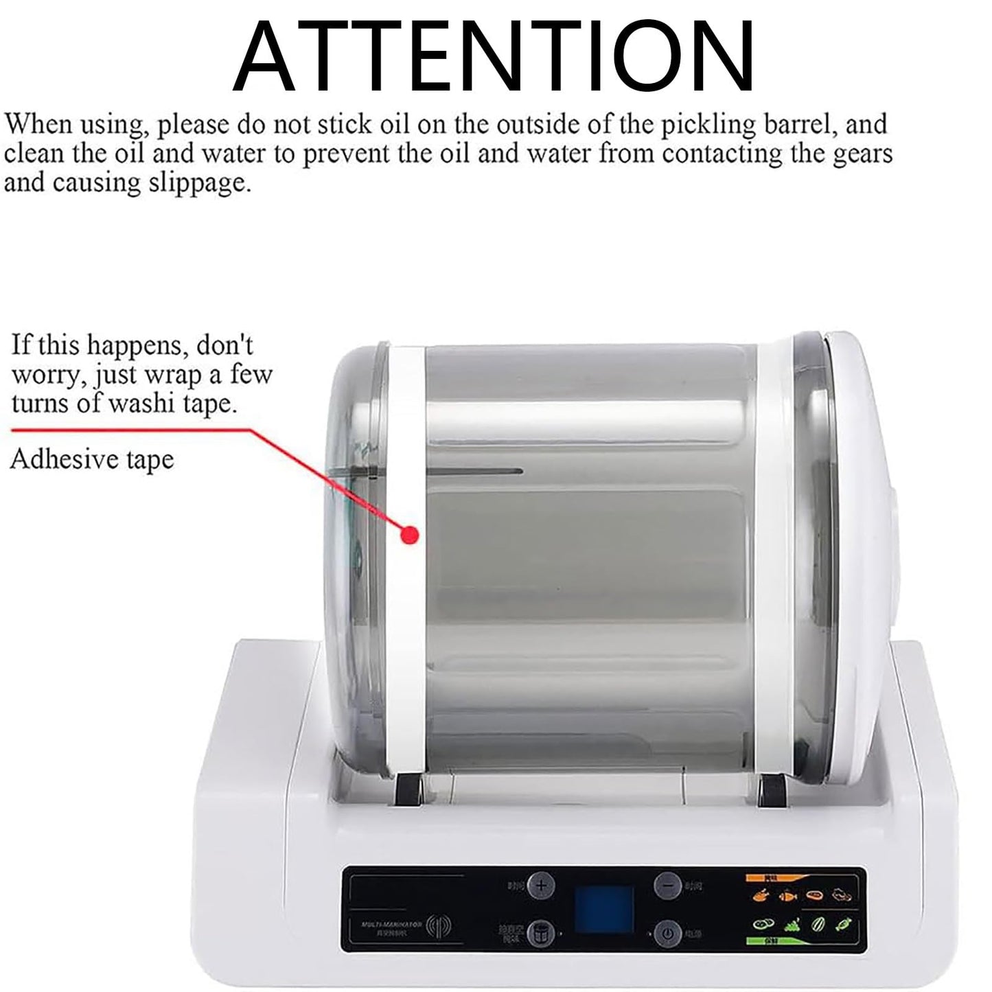 Commercial Vacuum Tumbler Marinating Machine for Meat&Vegetable, 5 L Large Capacity Pickling Barrel & 0-10h Timer Setting, for Beef Pork Mutton Chicken