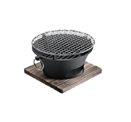 BBQ Charcoal Grill, cast iron charcoal grill,Hibachi Grill,Mini Charcoal Grill Camping Stove Portable Barbecue Stove, Stove for Indoor Outdoor Picnic BBQ Party,Home Picnic, Camping (10.2)