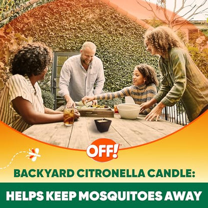 OFF! Backyard Citronella Scented Candle, Ambiance Enhancing Centerpiece, Burns for up to 25 Hours, 16 oz ( Pack of 2)