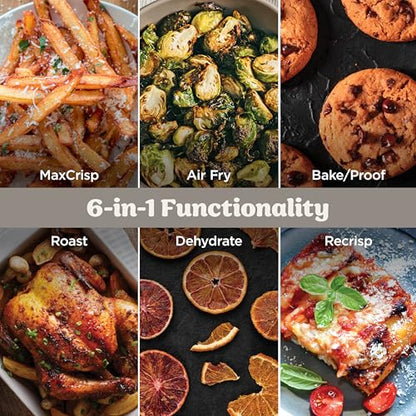 Ninja Crispi Pro 6-in-1 Glass Air Fryer | With Nontoxic, 6qt & 2.5qt Containers & Lids | Microwave, Freezer, Dishwasher Safe | 450°F Max Temp | 1800 Watt | Bone | AS101LG