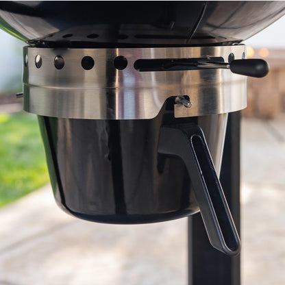 Nexgrill 22" Charcoal Grill with Table Cart and Side Table, 358 SQ In Grate, Adjustable Air Vents, Integrated Temperature Gauge, Mobile Cart Barbecue Grill for Camping, Picnics, and More - 810-0026HC