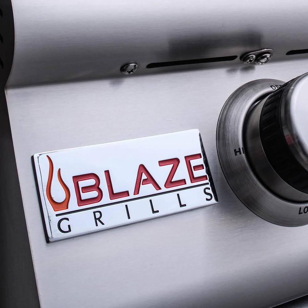 Blaze Outdoor Grill | Freestanding 32-inch Stainless Steel Propane Gas BBQ Grill | 4 Burner | Premium Outdoor Kitchen Grilling | Rear Infrared Burner & Grill Lights