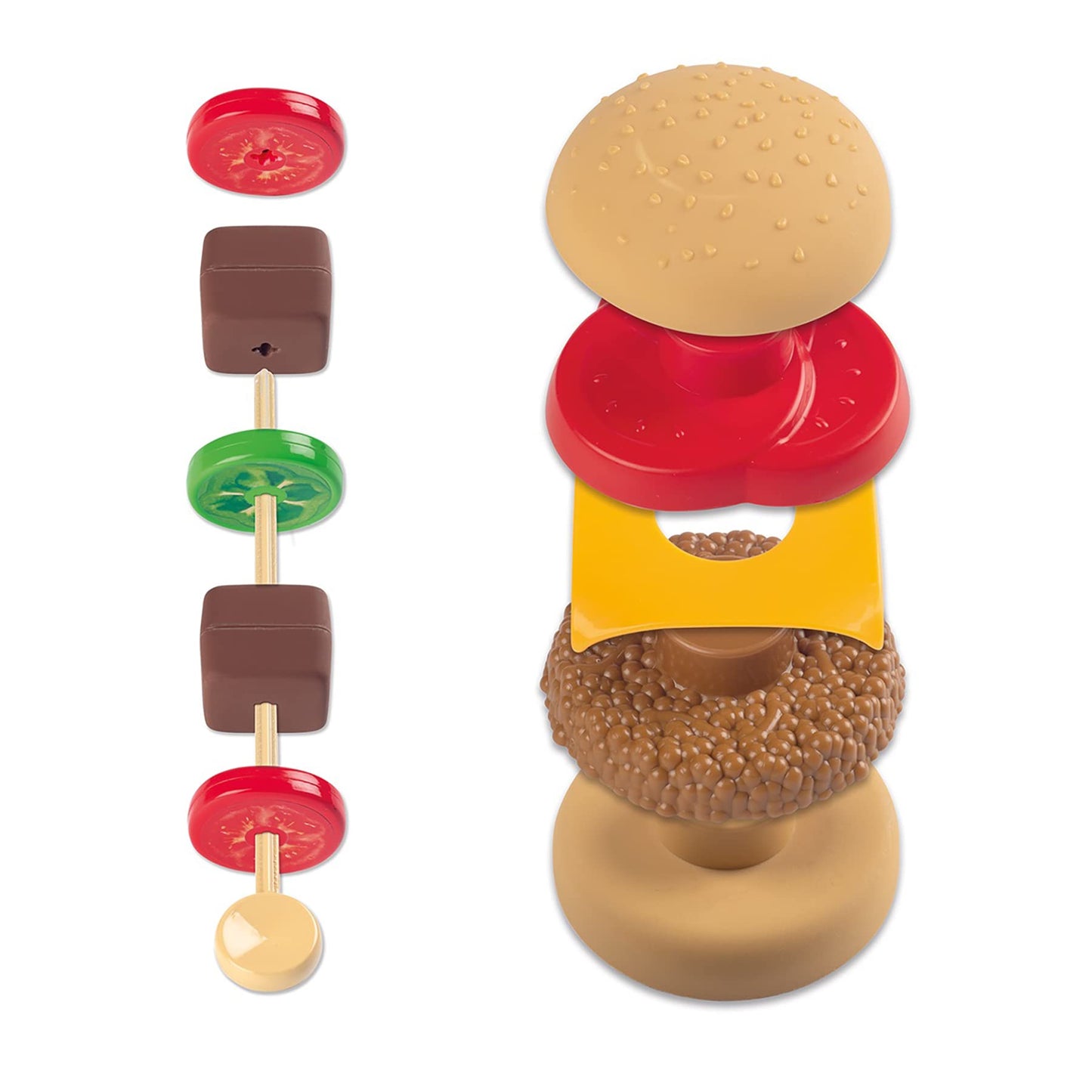 Smoby: BBQ Plancha Grill - Black, 18-Piece Accessory Playset - Realistic Cooking, Turn The Button & See Flames Appear, 19.69x14.57x28.43, Kids Age 3+