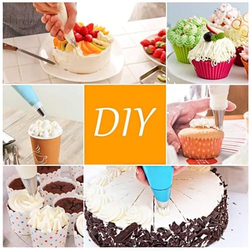 29 Pcs Piping Bags and Piping Tips Set, Stainless Steel Frosting Piping Bake Cake Decorating Kit, Pastry Cake Decorating Tips For Cookies Cupcake