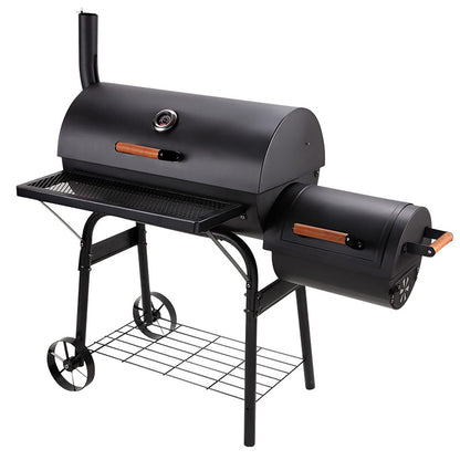 GaRcan Patio Smoked Oven Barbecue, Portable Trolley Smoker Grill Barrel, Charcoal Grill for Camping Picnic Party