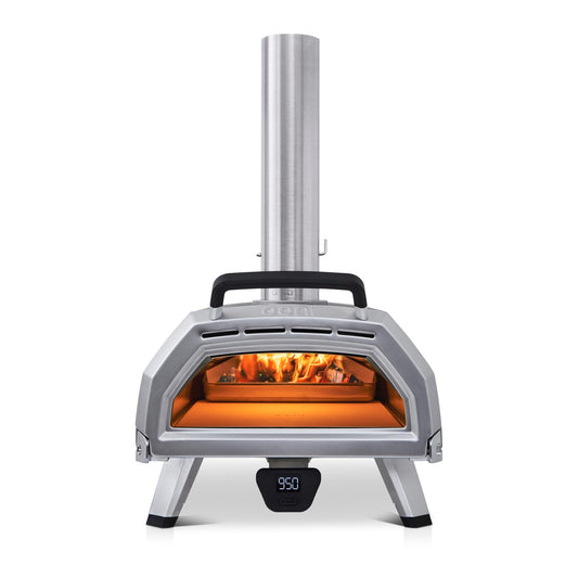 Ooni Karu 16 Multi-Fuel Outdoor Pizza Oven - Wood and Gas Fired Oven - Outdoor Cooking Pizza Oven - Fire and Stonebaked Pizza Oven for Authentic Homemade Pizzas - Dual Fuel Pizza Maker