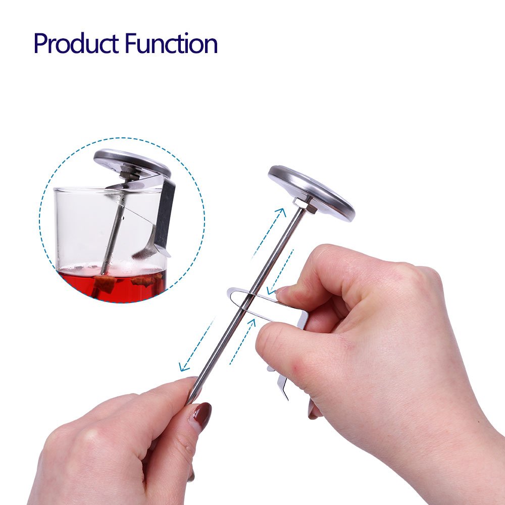 KT THERMO Instand Read 2-Inch Dial Thermometer,Best for The Coffee Drinks,Chocolate Milk Foam