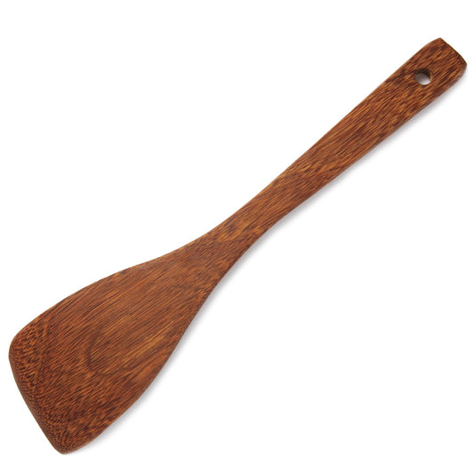 Wooden Spatula for Non Stick Cookware,Wood Utensils Set for Cooking,Long Handle Flat Frying Inclined Spatula,Healthy and High Moist Resistance (1Pcs)