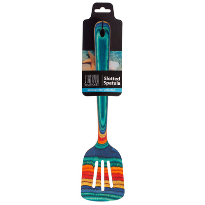 Totally Bamboo Baltique Montego Bay Collection 12-1/2" Wooden Slotted Spatula, Safe for Nonstick
