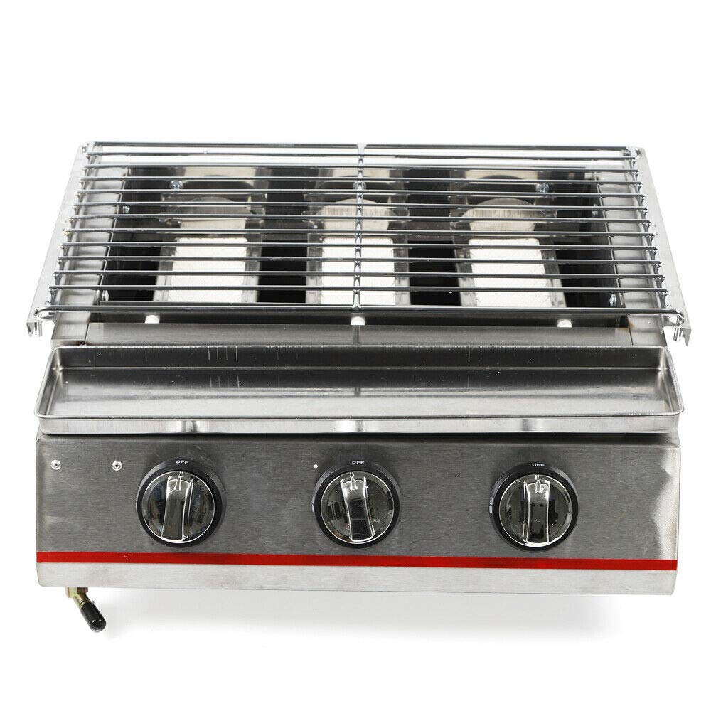 Propane Infrared Steak Grill - Efficient Heating Outdoor Portable Gas Grill with Vertical Cooking, Stainless Steel Single Burner, Perfect for Steak, Ribeyes, Picnic, BBQ