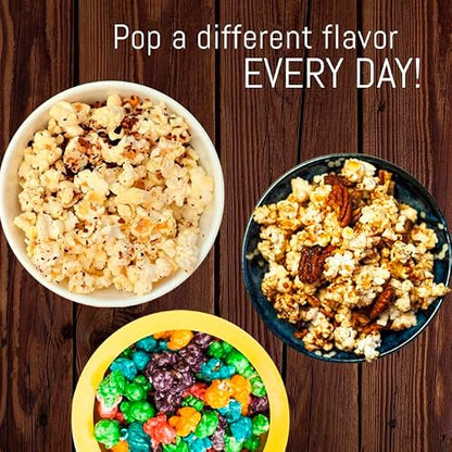 Elite Gourmet EPM-250X Maxi-Matic 2.5 Ounce Classic Carnival, Tabletop Kettle Popcorn Popper Machine, Retro-Style, Movie Hot Buttered Popcorn, Red