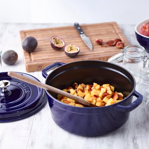 Staub Cast Iron 4-qt Round Cocotte - Dark Blue