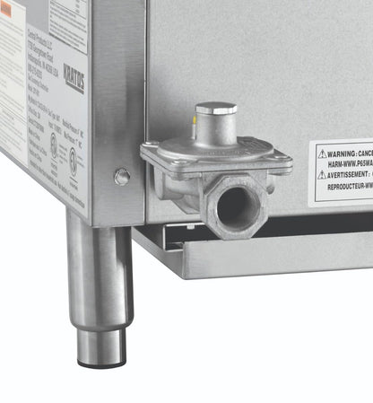 Kratos 24" Commercial Gas Charbroiler - Countertop 2-Burner Stainless Steel Grill, 70,000 BTU Output (29Y-001)