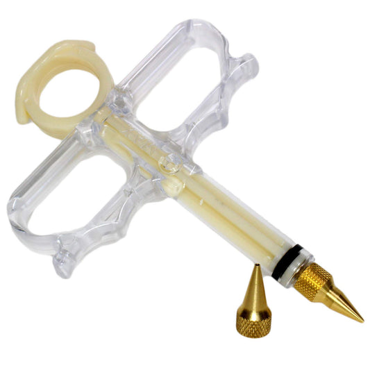 Precision Glue Injector Syringe with 2 nozzles for Tight, Long-Lasting Bonds - Ideal for Woodworking, Automotive, gaskets, Grease, Silver Metal Clay, and More!