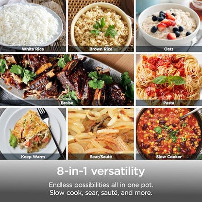 Ninja MC1101 Foodi Everyday Possible Cooker Pro, 8-in-1 Versatility, One-Pot Faster Cooking Replaces 10 Tools, Family-Sized Capacity with Adjustable Temp Control, 6.5 quarts, Midnight Blue