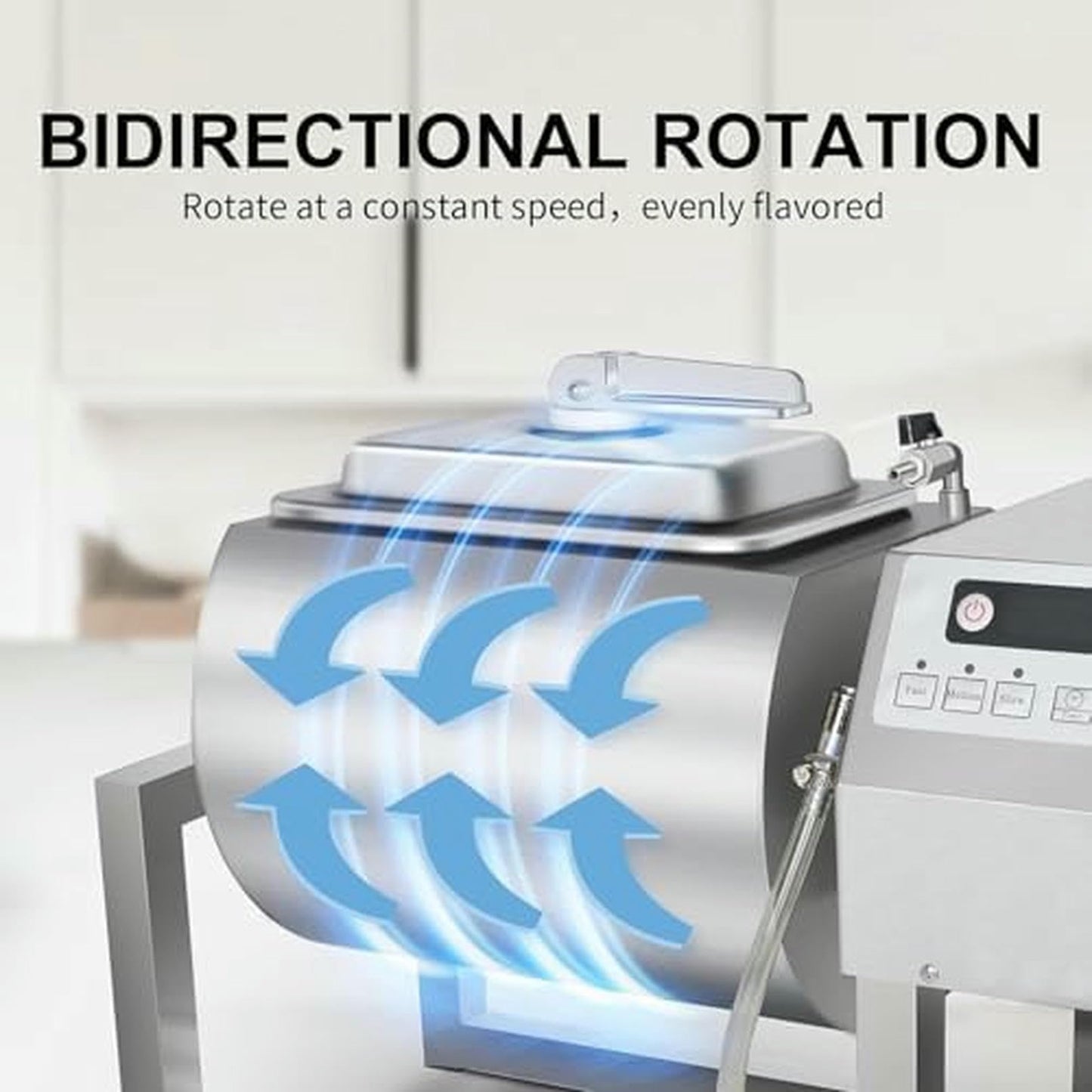 YXKJZHF Vacuum Tumbler Marinating Machine for Meat and Vegetables - Stainless Steel Food-Grade Tumbling Marinator