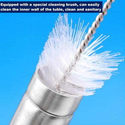 Kalsreui Turkey Baster, 18/8 Stainless Steel Turkey Baster Syringe for Cooking, Meat Injector Baster Set with 2 Needles & 2 Cleaning Basting Brush, Baster for Flavor Meat Poultry, Beef&Chicken Red