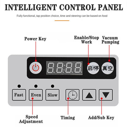 Commercial Vacuum Tumbler Marinator,18L Meat Tumbler Marinating Machine with Bidirectional Rotation,30W Food Mixing Processing,3-Speed Control, 1-99Mins Timing,for Restaurants,Burger Restaurants
