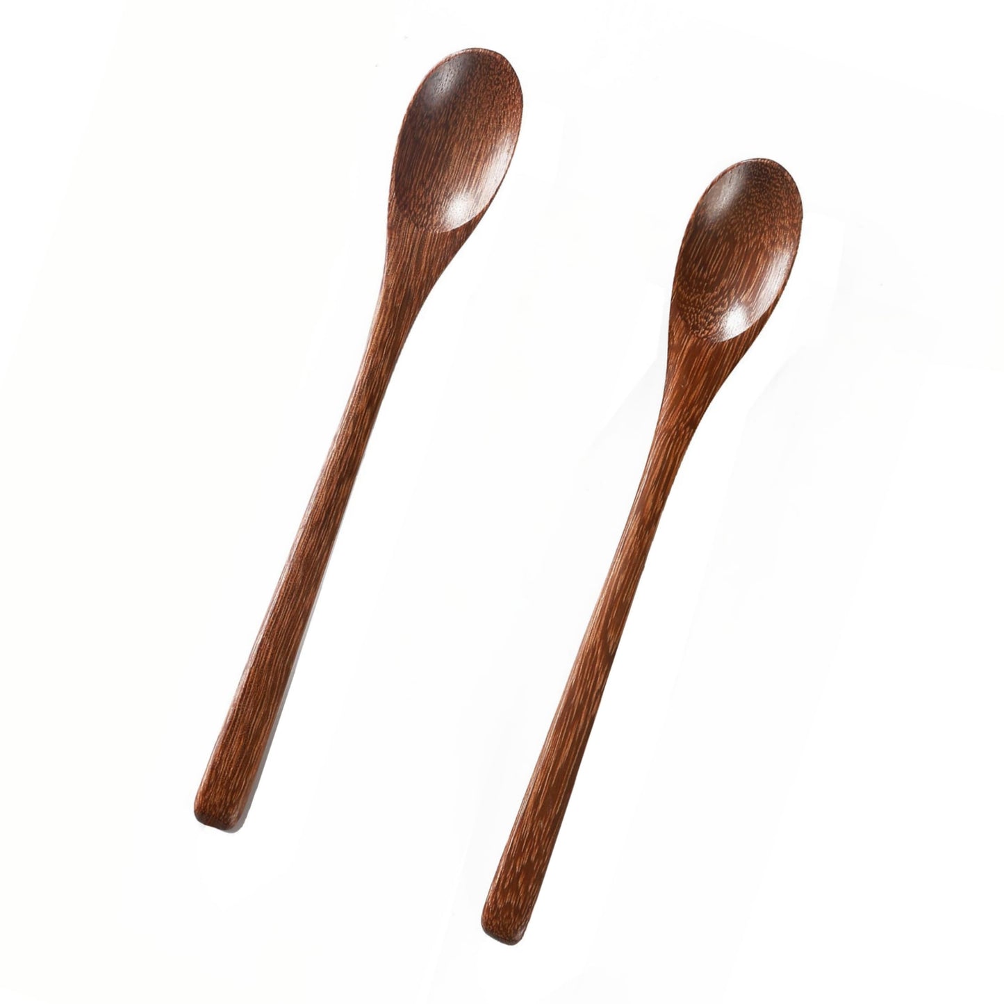 Hefild 2PCS 7.8inch Wooden Spoons for Honey and Coffee，Small Wooden Spoons with Long Handle for Stirring – Padauk Wood Honey Spoon & Coffee Spoons for Jars, Tea and Spice