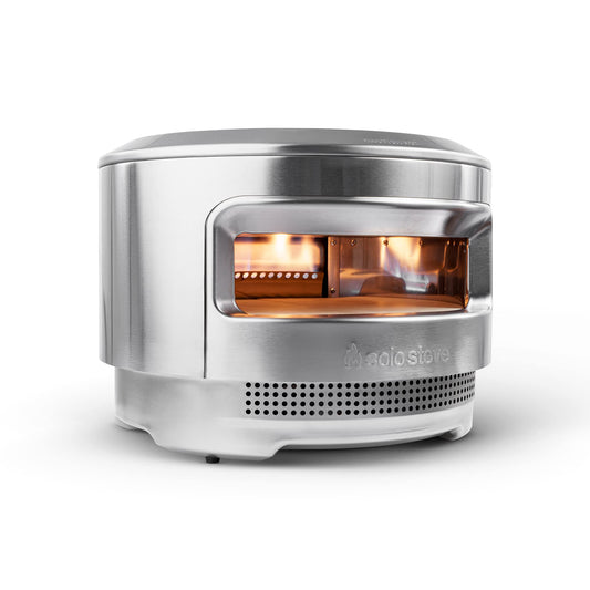 Solo Stove Pi Pizza Oven | Incl. Outdoor Pizza Maker, Wood Burning Assembly, Cordierite Pizza Stone (13 mm thick), Stainless Steel, H: 15.125 in x Dia: 20.5 in, 30.5 lbs