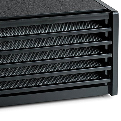 Excalibur 3548CDB Electric Food Dehydrator Features Adjustable Thermostat and Digital 48-Hour Timer Faster and Efficient Drying, 5-Tray, Black