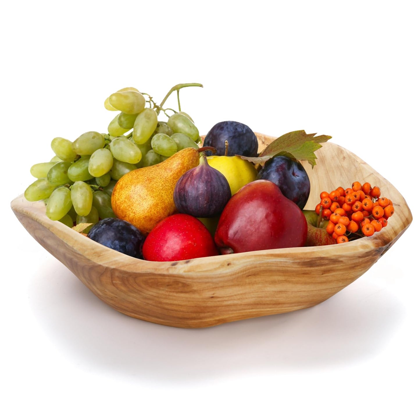 ZENFUN Wood Root Dish Bowl, Natural Wooden Bowl, Handmade Serving Bowls for Candy, Bread, Snacks, Serving Appetizer Display, 9.8''-11.4'' Diameter