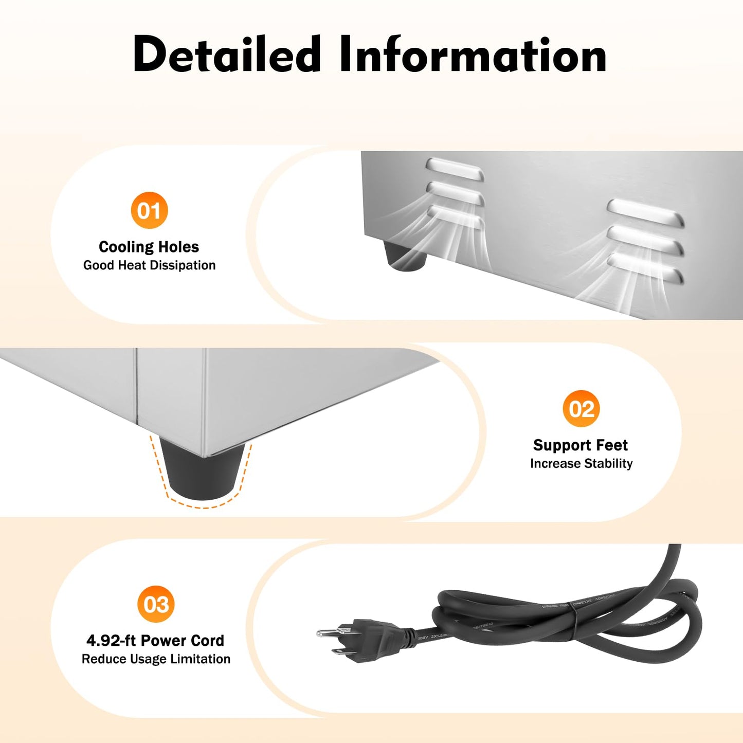 22" Commercial Electric Griddle, 1600W 110V Countertop Flat Top Grill, Stainless Steel Non-stick Teppanyaki Grill, 122-572°F Adjustable Temp Control for Restaurant Kitchens Hotel