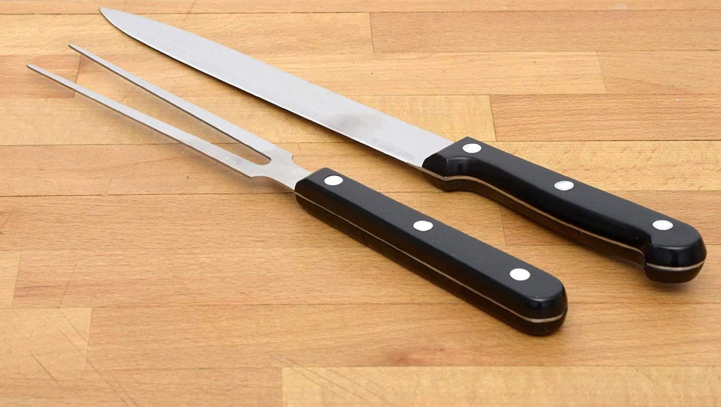 Carving Knife and Fork Set, Carving Set for Chicken Meat Turkey Carving Knife and Fork Set, BBQ Knife Set