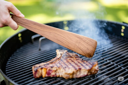 ELAR-Handmade Walnut Wood Spatula Set - Eco-Friendly, Non-Toxic, Natural & Sustainable Kitchen Utensils