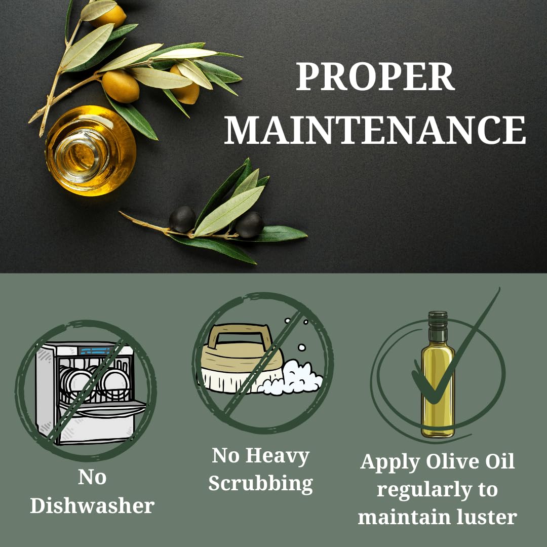 Premium Olive Wood Cooking Utensil Set - 5-Piece Artisan Cooking and Serving Utensil Bundle, Olive Wood Utensils, Fair-Trade, Handcrafted, Includes 2 Greek Recipes - LESVOS WOODCRAFT