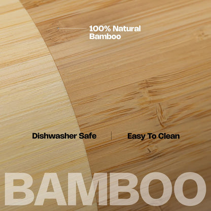 Samma Bamboo Kitchen Utensil Holder - Space-saving Countertop Utensil Organizer - Rotating Wooden Utensil Crock