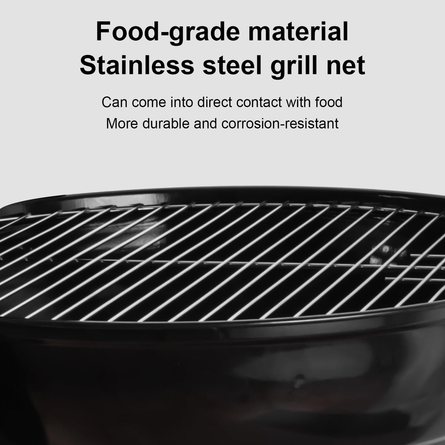 gzcmxh Charcoal Grill - portable BBQ Grill with adjustable air vent, wheels, hanlde - Charcoal Kettle Grill for outdoor, camping, backyard, picnics, party parties (22inch Apple)