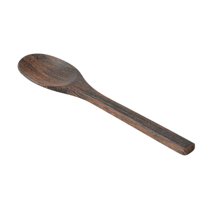 Restaurantware - Coco Casa 6.3 Inch Serving Spoon, 1 Greaseproof Wooden Spoon - Durable, Sustainable, Ebony Wood Serving Flatware, For Serving With Hot And Cold Foods