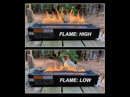 Ciays 28 Inch Table Top Propane Fire Pit, 50,000 BTU Tabletop Firepit with Glass Wind Guard & Glass Beads, Portable Outdoor Portable Fireplace for Patio and Camping