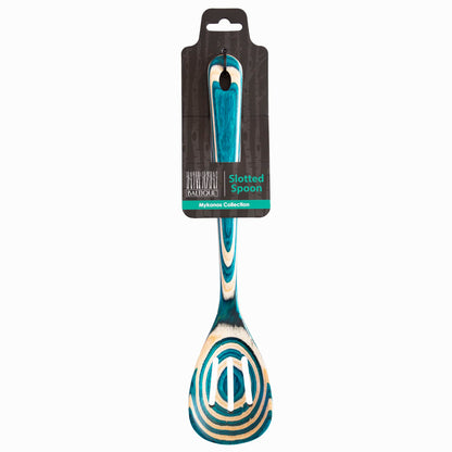 Totally Bamboo Baltique Mykonos Collection 12-1/2" Wooden Cooking Spoon, Safe for Nonstick - Slotted Spoon