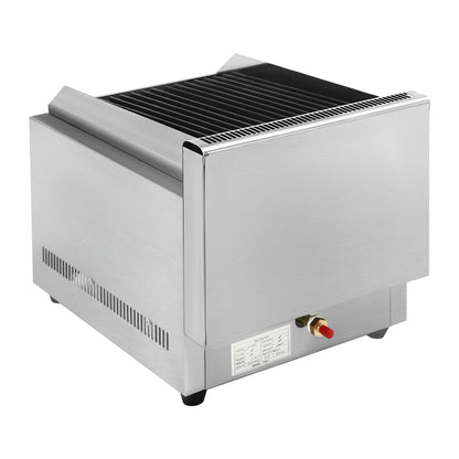 Commercial Radiant Broiler, 2 Burner Indoor Smokeless BBQ Grill Commercial Countertop Gas Charbroilers, LPG & Propane Gas Yakitori Grill Indoor Barbecue Griddle with Removable Grill Plate