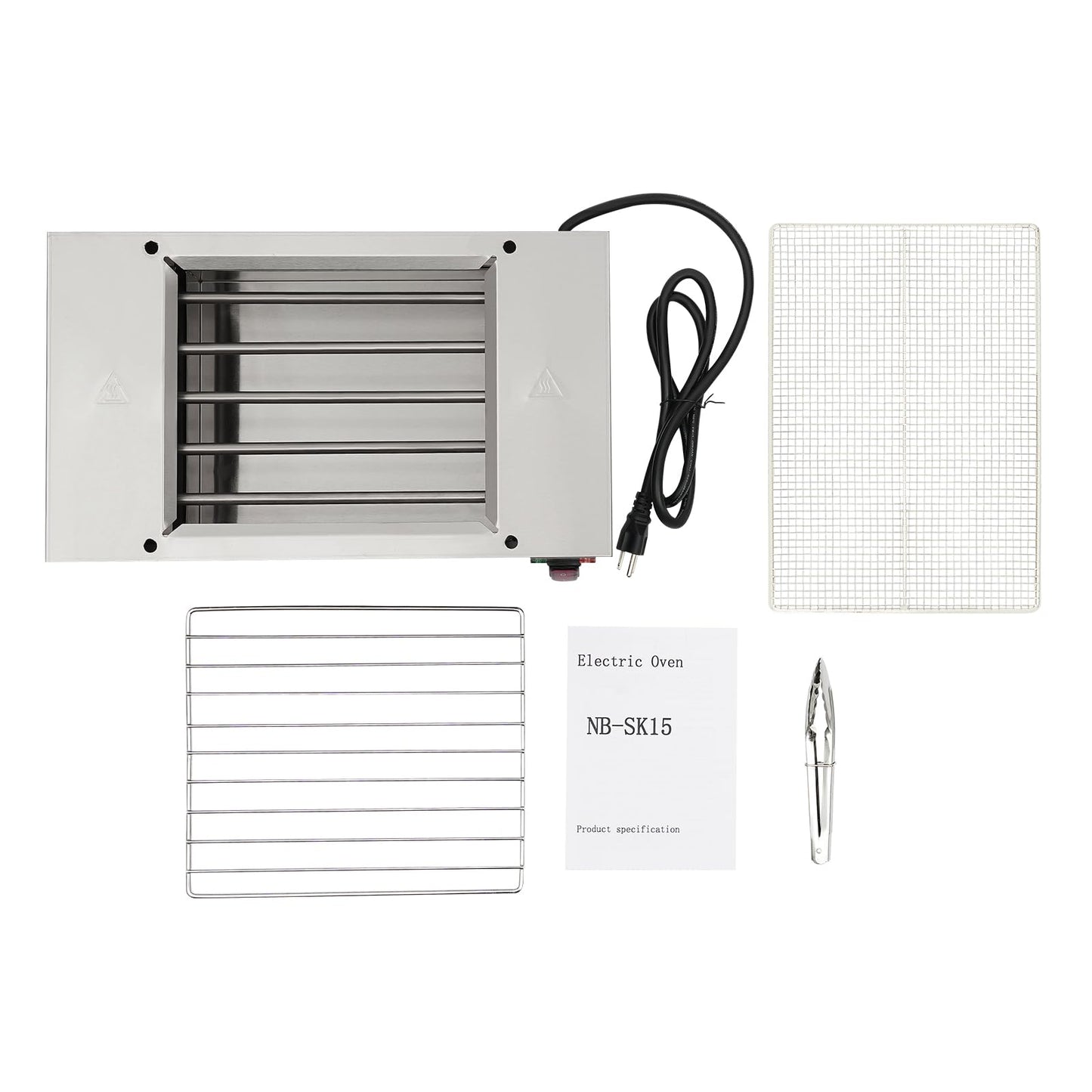 Portable Electric Grill 110V Indoor Smokeless Searing Grill Commercial Yakitori Griddle Stainless Steel Restaurant Korean BBQ Grill 446°F