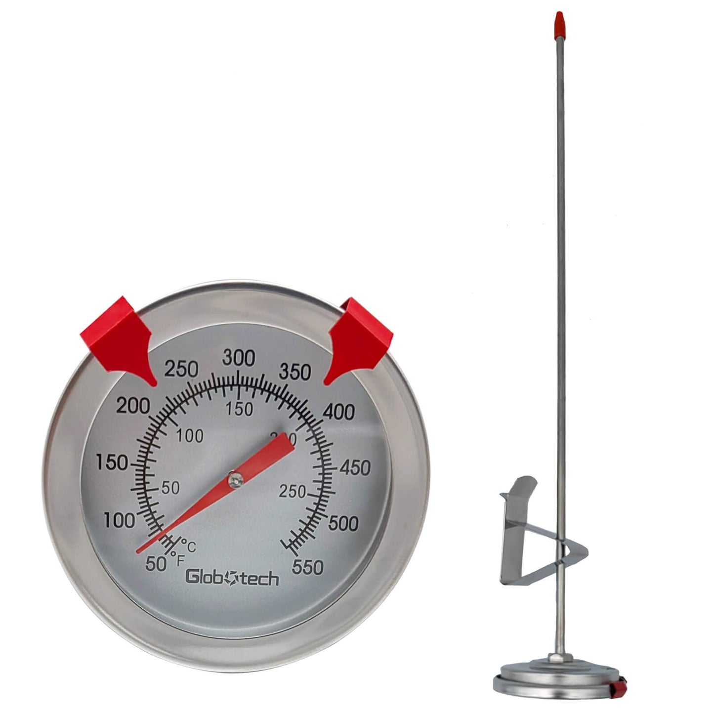 Meat Candy Deep Fry Thermometer - 2" Dial Thermometer 12" Long Stainless Steel Stem Cooking Thermometer for Grill, Turkey, BBQ