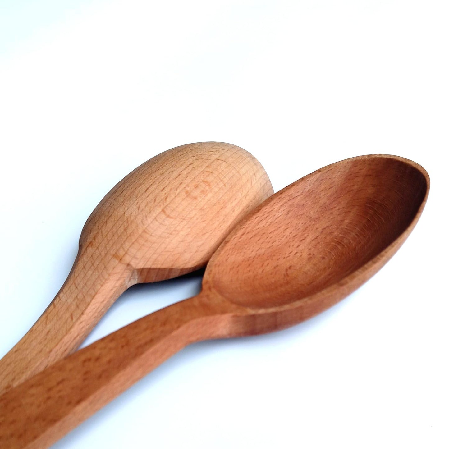 ECOSALL 14-inch Large Wooden Spoon, Heavy Duty Big Non-Stick Cooking Spoon with a Scoop and a Strong Long Handle for Stirring, Mixing, Canning in Big Pots. Long Wooden Spoon with a Loop.