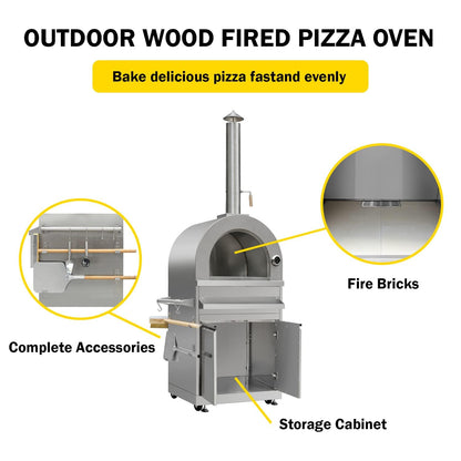 CT Outdoor Kitchen Package Modular BBQ Grill Island, 32" Gas Grill 4 Burners, Grill Cabinet, Kitchen Sink,4.2 cu.ft Dual Drawer Fridge, Fridge & Cooler Cabinet, Pizza Oven, Corner Cabinet