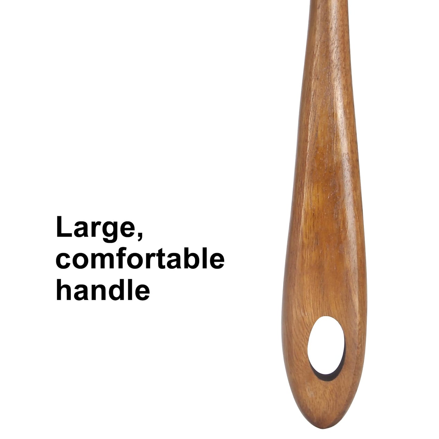 2 Pcs Large Wooden Spoons for Cooking Serving Mixing Kitchen Spoon Big Acacia Wood Utensils Set Teak Spatula Cooking Spoon Set Bamboo Baking Spoons Non Toxic Kitchen Tools Cooking Accessories