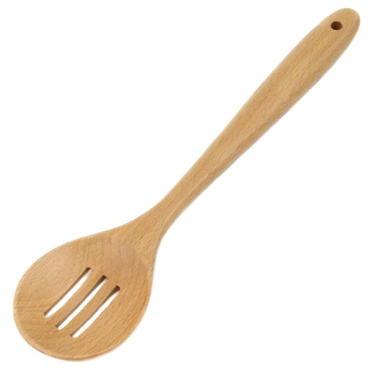 Chef Craft Select Beechwood Slotted Spoon, 12 Inch Natural
