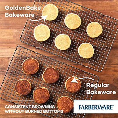 Farberware Insulated Nonstick Bakeware 14-Inch x 16-Inch Jumbo Cookie Sheet, Light Gray