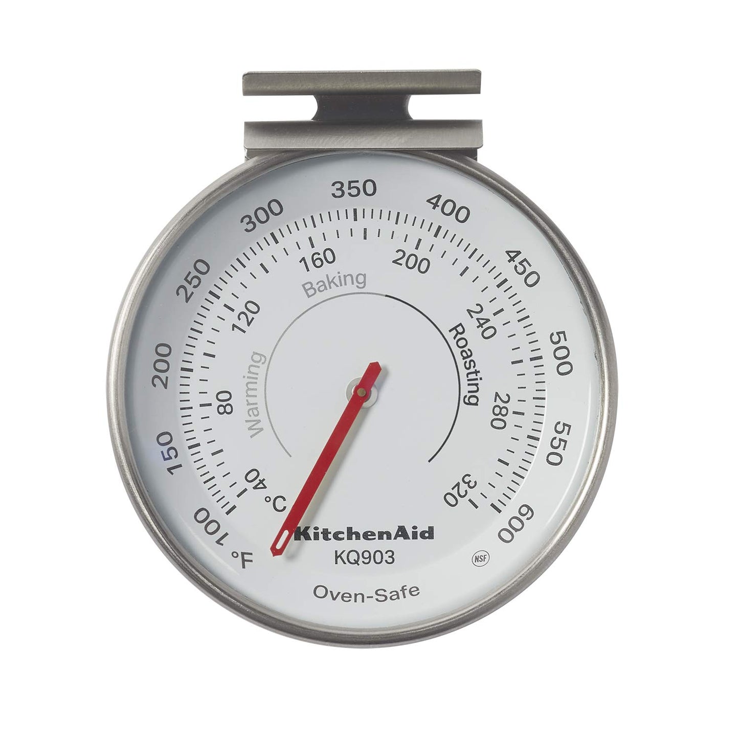 KitchenAid 3-in Dial Oven Thermometer, Temperature Range: 100°F to 600°F
