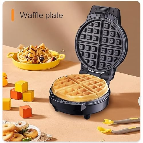 KOLENSA Donut Maker, 3 in 1 Electric Cartoon Snack Cake Machine，Waffle Sandwich Detachable Dessert Toaster, with 3 Removable Interchangeable Non Stick Plates, Breakfast Afternoon Tea Use