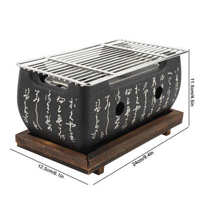 Yakitori Grill Charcoal Japanese Charcoal Grill - Rectangular Furnace,Barbecue Alcohol Stove